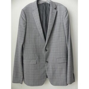 American Tall Grey Plaid Blazer Suit Jacket 42 XT Sport Coat